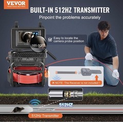 Sewer Camera 165 ft/50m Self-Leveling Drain Camera with 512Hz Touchscreen, 9&rdquo; Sc