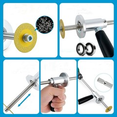 BJinegely Inside PVC Pipe Cutter, 7-Inch Adjustable Cutting Depth, Silver