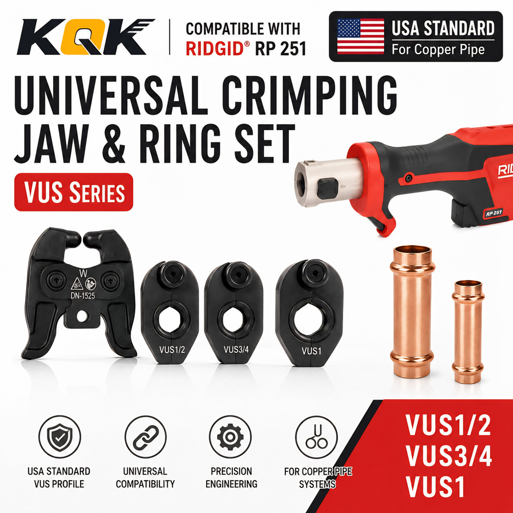 Universal Press Jaw Ring Set for copper pipes Adapted to US standards