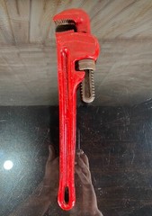 Ridgid 14&Prime; Heavy Duty Pipe Wrench Ridge Tool Co. Elyria, Ohio USA Red ~ Unused