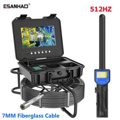 65ft Drain Sewer Camera with 512HZ Locator Pipe Inspection Camera 10.1&Prime; Monitor