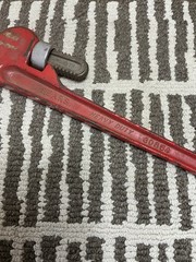 Vintage Sears 18&Prime; Heavy Duty Pipe Wrench Ridge Tool Co USA 30854