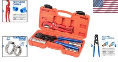 Versatile PEX Clamp Tool Kit with Tubing Cutter &ndash; 33-Piece Set for Professionals