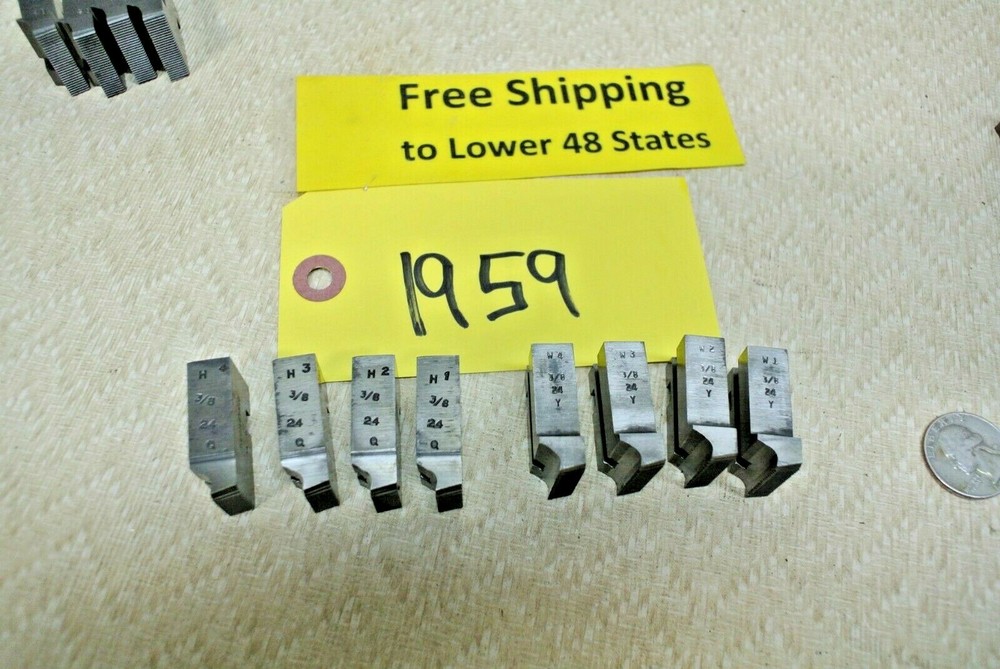 3/8 -24 TPI Threading Inserts f/Geometric 3/4 D-HEAD Machine Shop Tool Free Ship