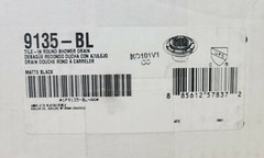 Kohler 9135-BL Round Design Tile-in Shower Drain, Matte Black *Read*