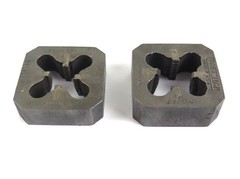 Vintage Craftsman 2&Prime; Square 0SP Pipe Threader Die Lot of 2 &ndash; 3/8&Prime; & 1/2&Prime; NPT