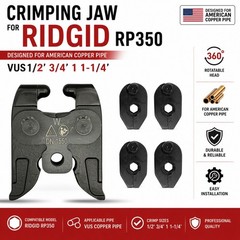 Fot RIDGID RP350 Universal Press Jaw Kit Copper pipe VUS1/2 3/4 1 1-1/4&Prime;