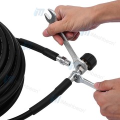 50FT 5800 PSI Sewer Jetter Nozzles Kit Pressure Washer Drain Cleaning Hose
