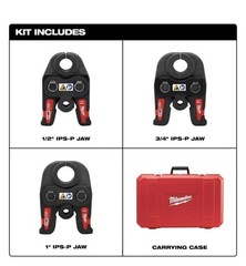Open Box Milwaukee 49-16-2696 Black Iron Durable Press Jaw 1/2&Prime; &ndash; 1&Prime; Kit *read*