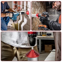 2-in-1 PVC Pipe Chamfer & Deburr Tool Manual Pipe Reamer 0.92&ndash;3.89&Prime;OD CPVC Pipe
