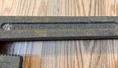 Vintage TRIMO Trimont 36&rdquo; Heavy Duty Pipe Wrench Industrial Forged Steel Tool