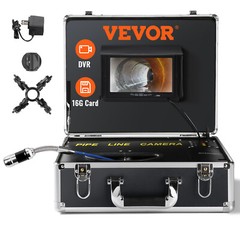 7&Prime; 30m/100ft Sewer Camera Pipe Inspection Camera LCD Monitor with DVR Function