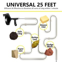 Drain Auger 25 Ft With Gloves Plumbing Snake Drain Auger Hair Clog Remover Heavy