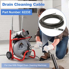 Drain Cleaning Cable, 5/16 In. x 25 ft.Replace 62235，For G2037506, 4MY89, 4Z661