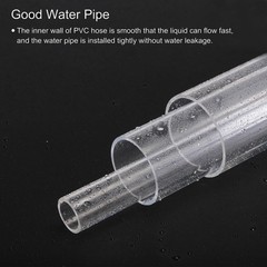 MECCANIXITY 2.1 Inch Clear PVC Rigid Pipe 54mm ID 63mm OD x 63mm,