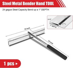 12 Inch Sheet Metal Bender Hand Tool, Manual Hemming Tool & Hand Seamer for S&hellip;