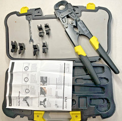 Apollo PEX Crimp Tool Kit w/ Case Cutter Go No-Go Gauge Multi Size Set NEW