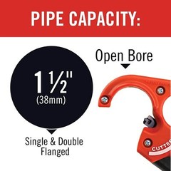 RIDGID &ndash; 41608 RIDGID PTEC 30000 Tubular Tailpiece Extension Cutter, 1-1/4&Prime;, Red