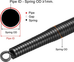 15.5Mm OD a Type Spring Tube Bender 520Mm Long for 20Mm 1/2&Prime; PVC Pipe in Home Re
