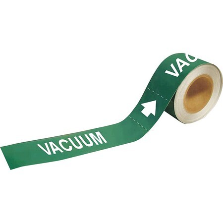 Brady 73936 Pipe Marker, Vacuum, 2 In.H, 73936