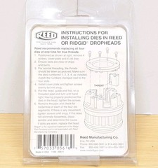 Reed Mfg R12+ Segmental Pipe Dies 2&Prime; NPT Item 05616 Catalog R12DN2 HSS