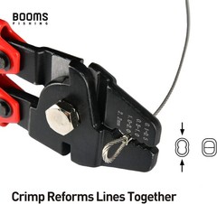 10-Inch High Carbon Steel CP1 Fishing Crimpers, Ergonomic Handle Wire Leader Too