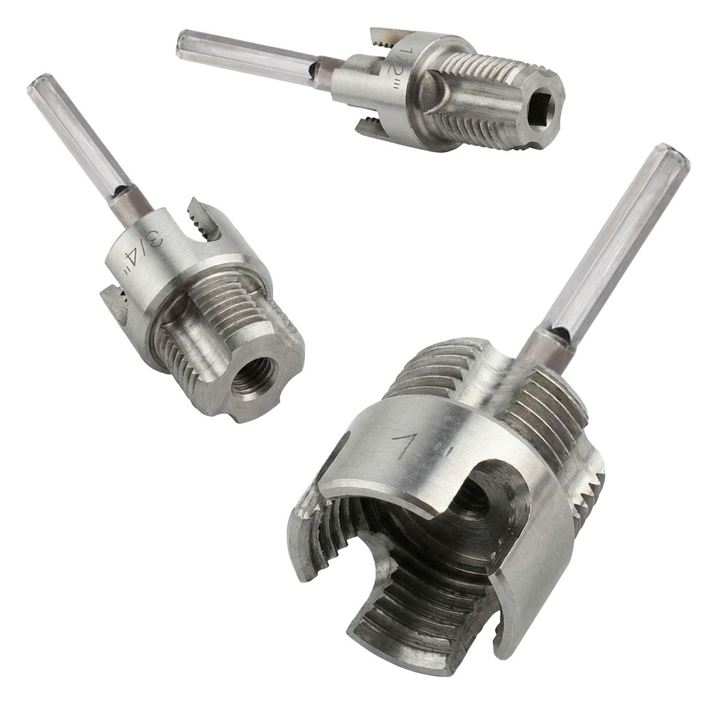 Judelvei 3 Pcs Integrated Internal & External Pipe Threading Tool, 1/2&Prime; & Big