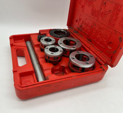 SUPER-EGO PIPE THREADER Set with Carrying Case &ndash; Sizes 1-1/4&Prime;, 1&Prime;, 3/4&Prime;, & 1/2&Prime;