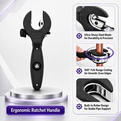 Ratcheting Pipe Cutter, 2-in-1 Close Quarters Tubing Cutter Tool (5/16&Prime; to 1-&hellip;