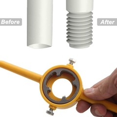 6Pcs PVC Thread Maker Tool Pipe Threader Plumbing Tool Kit Plastic Pipe Round&hellip;