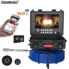 9&rdquo; 50M HD DVR WIFI Sewer Camer Pipe Inspection Camera Meter Counter 17mm Camera