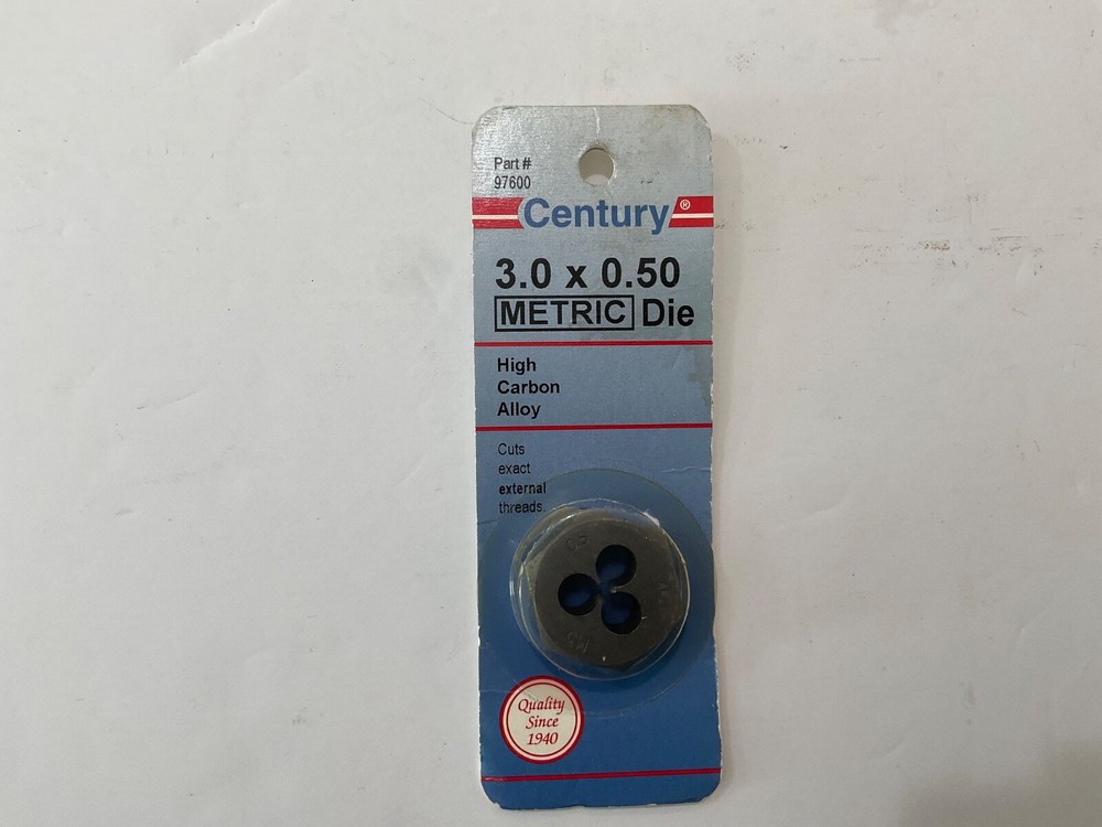 New Century Drill & Tool Co. 3.0 x 0.50 M hexagon die #97600 made in Japan