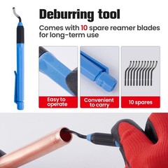 Copper Pipe Cutter Kit 5-50 mm Tube Deburring Tool HVAC Plumbing Tool Set Black