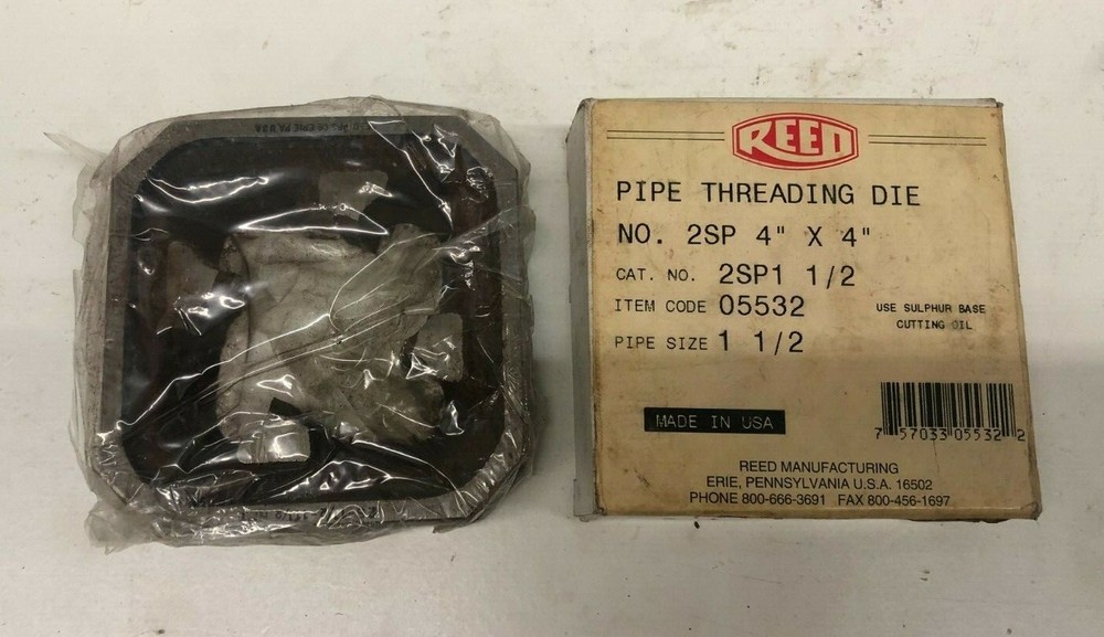 Reed Cat No 2SP1 1/2 Size 1 1/2&Prime; Pipe Die