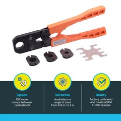 SharkBite 3/8 Inch PEX Crimp in. Tool Multi-Head Kit, Copper
