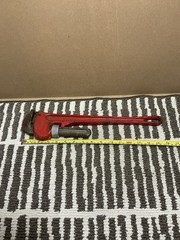 Vintage Sears 18&Prime; Heavy Duty Pipe Wrench Ridge Tool Co USA 30854