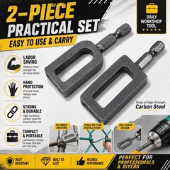 2 PCS Wire Twister Tool for Drill, Wire Twisting Tool with 1/4 Inch Hex Shank&hellip;