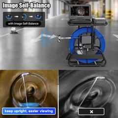 100m Sewer Pipe Inspection Camera 512hz Self-leveling Pipe Camera 10&Prime; Display