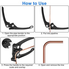90&deg; Tube Bender 1/8&Prime; 3/16&Prime; 1/4&Prime; for Copper, Brass, Aluminum, Thin Steel Pipe