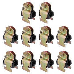 10 Pcs Rubber Cushion Strut Clamps, 5/8&Prime; OD Carbon Steel Pipe Strut Clamp