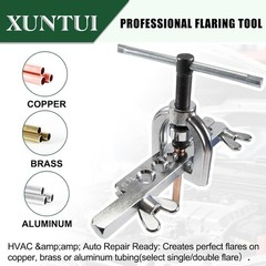 Brake Line Flaring Tool Kit, 3/16&Prime;-5/8&Prime; Double & Single | 7 Adapters, Red Sto&hellip;