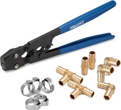 PEX Cinch Clamp Tool Fitting Kit, PEX Crimping Tool, Cinch for Stainless Stee&hellip;