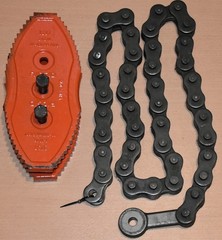 RIDGID 54&Prime; STEEL LINK CHAIN & DOUBLE END TONG JAWS FOR PIPE CHAIN WRENCH #3237