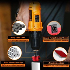 Double-Blade PVC Pipe Reamer Kit (1/2&Prime; to 4&Prime;) 8PCS into Standard 1/2&Prime; Drills&hellip;.
