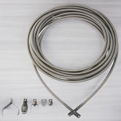 54 Feet Long Replacement Cable And Cutter Set Flexible For Drain Cleaner Tool