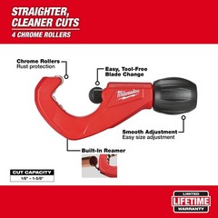 Milwaukee Tool 48-22-4252 1-1/2&Prime; Constant Swing Copper Tubing Cutter