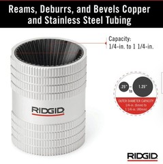 RIDGID 29983 223S Pipe Reamer 1/4-1-1/4&Prime; Copper SS