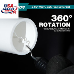 Heavy-Duty PVC Pipe Cutter up to 2-1/2&Prime; with Deburring Tool