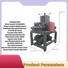 2.2kW 1 Phase Round & Square Electric Tube Bender 0-2mm Wall Thickness Pipe Bend