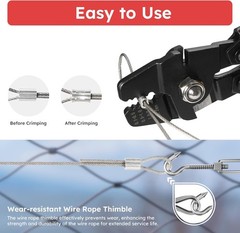 Stainless Steel Cable 328FT with 200PCS 1/16&rdquo; Aluminum Crimping Loop Sleeves Kit